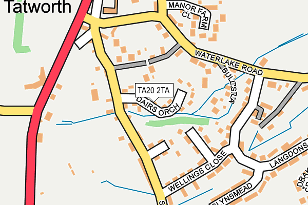 TA20 2TA map - OS OpenMap – Local (Ordnance Survey)