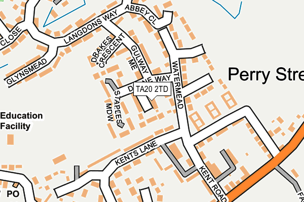 TA20 2TD map - OS OpenMap – Local (Ordnance Survey)