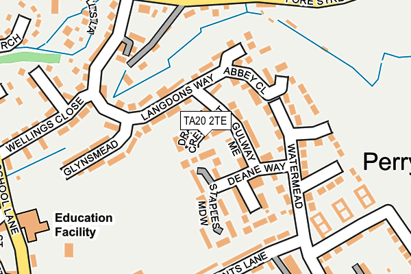 TA20 2TE map - OS OpenMap – Local (Ordnance Survey)