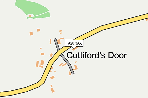 TA20 3AA map - OS OpenMap – Local (Ordnance Survey)