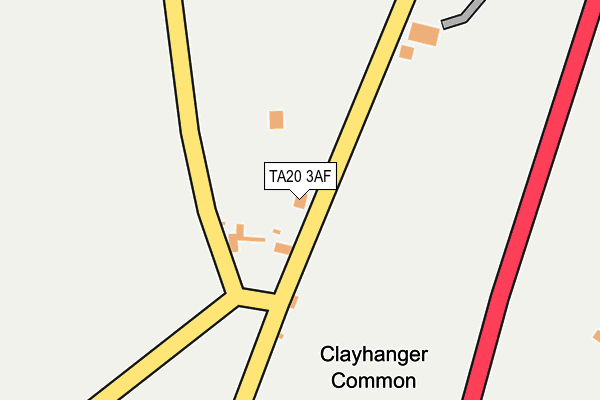 TA20 3AF map - OS OpenMap – Local (Ordnance Survey)