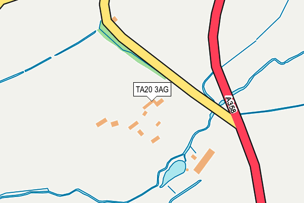 TA20 3AG map - OS OpenMap – Local (Ordnance Survey)