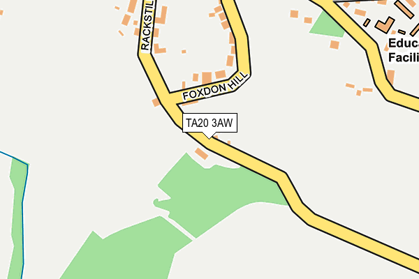TA20 3AW map - OS OpenMap – Local (Ordnance Survey)