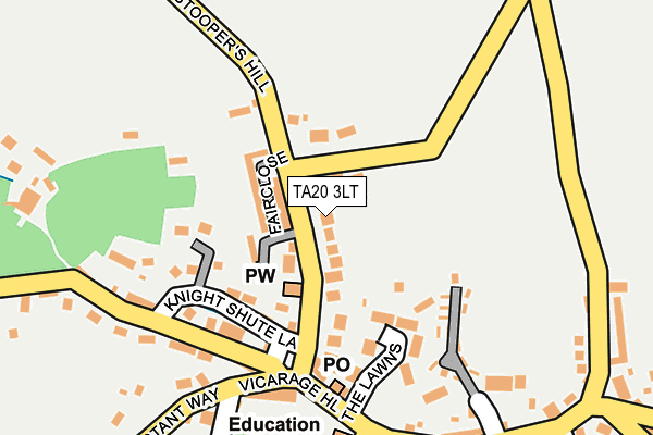 TA20 3LT map - OS OpenMap – Local (Ordnance Survey)