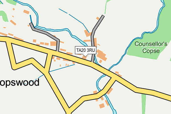 TA20 3RU map - OS OpenMap – Local (Ordnance Survey)