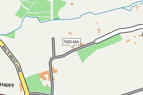 TA20 4AA map - OS OpenMap – Local (Ordnance Survey)