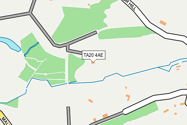 TA20 4AE map - OS OpenMap – Local (Ordnance Survey)