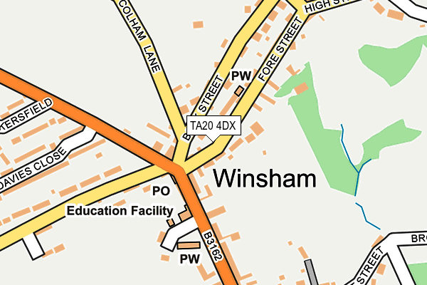 TA20 4DX map - OS OpenMap – Local (Ordnance Survey)