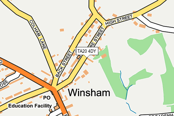 TA20 4DY map - OS OpenMap – Local (Ordnance Survey)