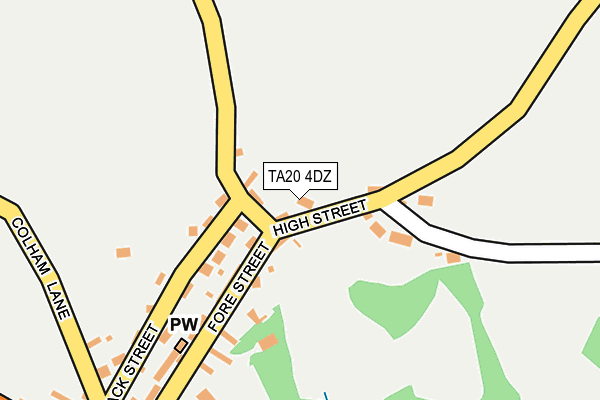 TA20 4DZ map - OS OpenMap – Local (Ordnance Survey)