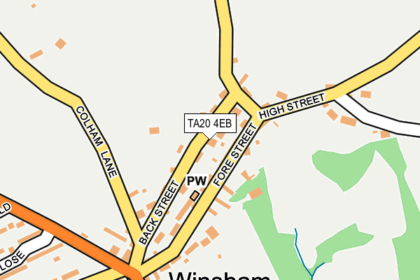 TA20 4EB map - OS OpenMap – Local (Ordnance Survey)