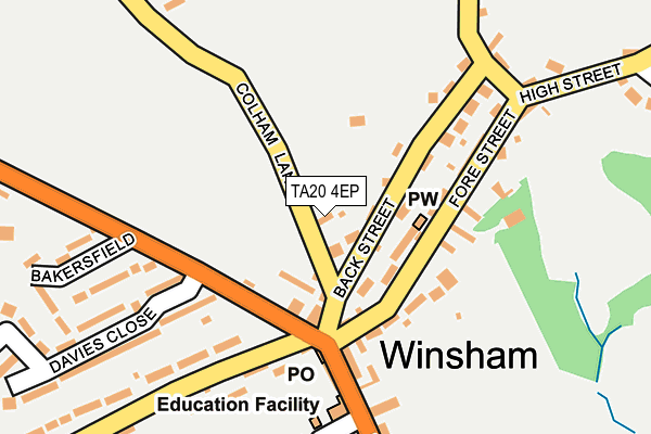 TA20 4EP map - OS OpenMap – Local (Ordnance Survey)