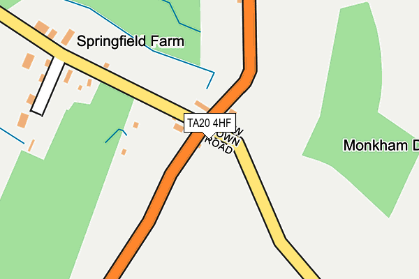 TA20 4HF map - OS OpenMap – Local (Ordnance Survey)