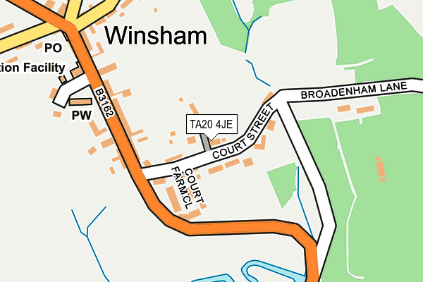 TA20 4JE map - OS OpenMap – Local (Ordnance Survey)