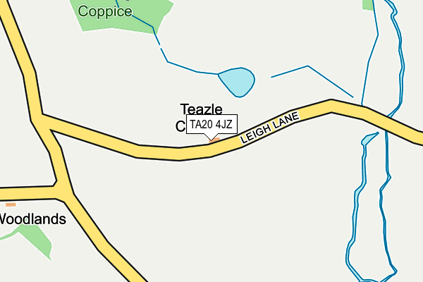 TA20 4JZ map - OS OpenMap – Local (Ordnance Survey)
