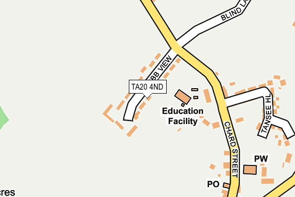 TA20 4ND map - OS OpenMap – Local (Ordnance Survey)