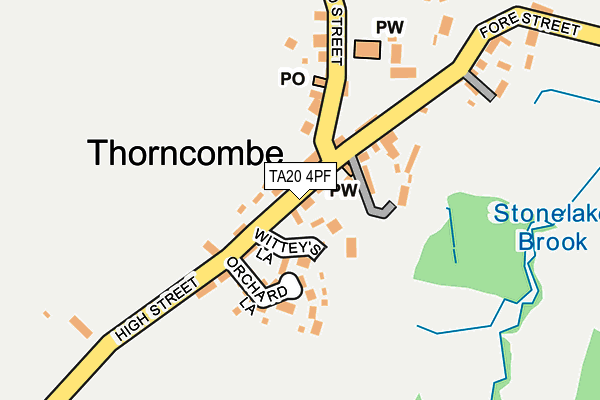 TA20 4PF map - OS OpenMap – Local (Ordnance Survey)