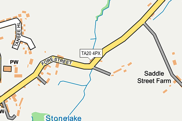 TA20 4PX map - OS OpenMap – Local (Ordnance Survey)