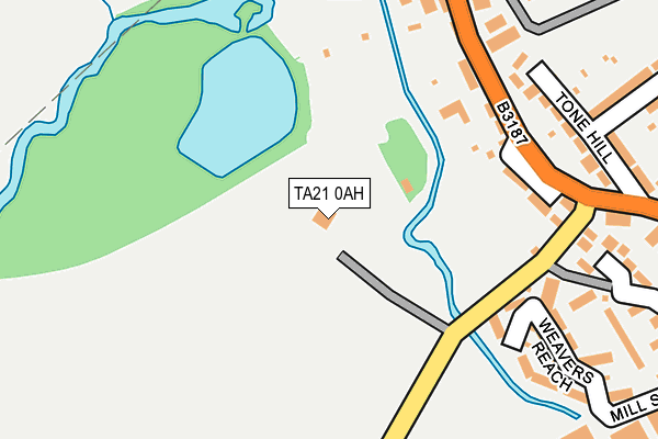 TA21 0AH map - OS OpenMap – Local (Ordnance Survey)