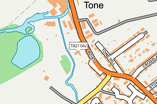 TA21 0AJ map - OS OpenMap – Local (Ordnance Survey)