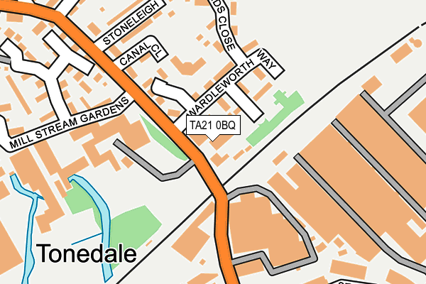 TA21 0BQ map - OS OpenMap – Local (Ordnance Survey)