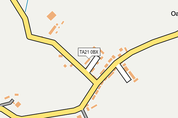 TA21 0BX map - OS OpenMap – Local (Ordnance Survey)