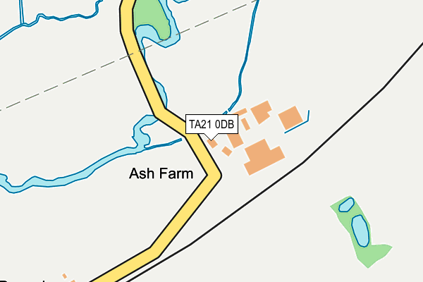 TA21 0DB map - OS OpenMap – Local (Ordnance Survey)