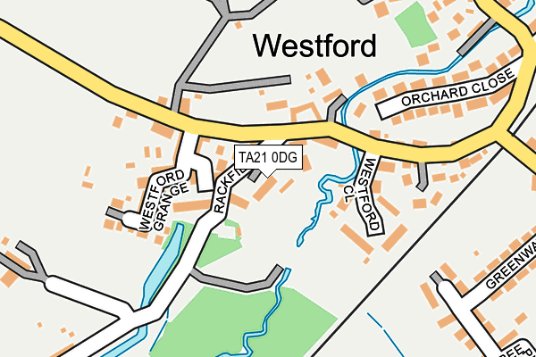 TA21 0DG map - OS OpenMap – Local (Ordnance Survey)