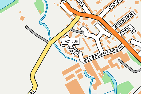 TA21 0DH map - OS OpenMap – Local (Ordnance Survey)