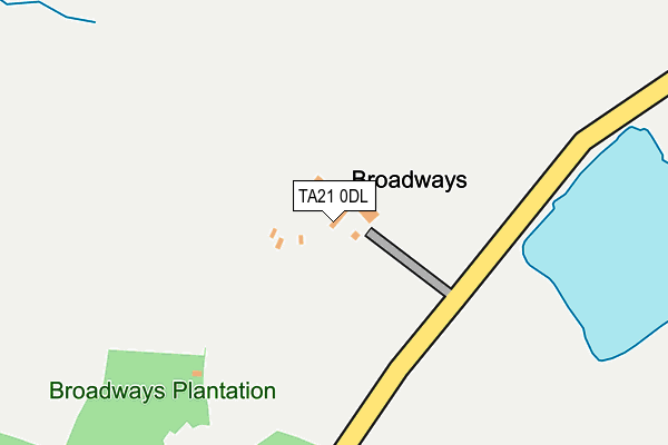 TA21 0DL map - OS OpenMap – Local (Ordnance Survey)