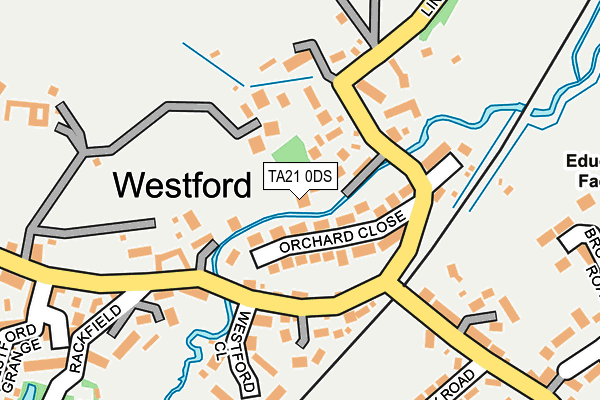 TA21 0DS map - OS OpenMap – Local (Ordnance Survey)