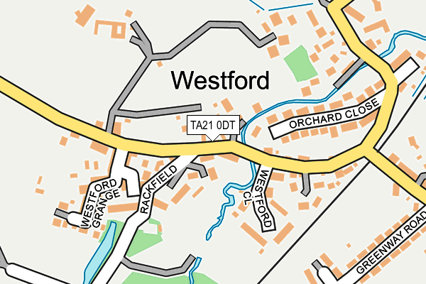 TA21 0DT map - OS OpenMap – Local (Ordnance Survey)