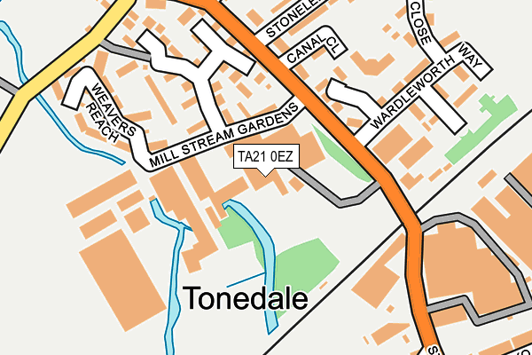 TA21 0EZ map - OS OpenMap – Local (Ordnance Survey)