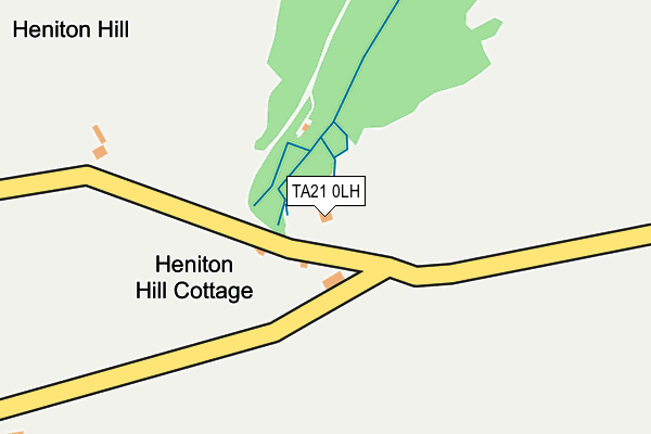 TA21 0LH map - OS OpenMap – Local (Ordnance Survey)