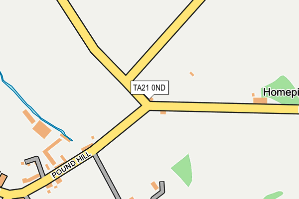 TA21 0ND map - OS OpenMap – Local (Ordnance Survey)