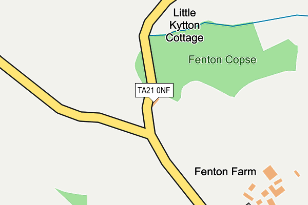 TA21 0NF map - OS OpenMap – Local (Ordnance Survey)