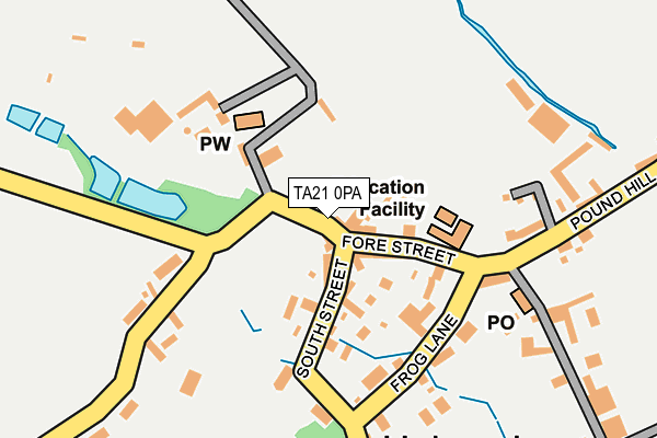 TA21 0PA map - OS OpenMap – Local (Ordnance Survey)