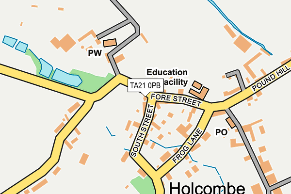 TA21 0PB map - OS OpenMap – Local (Ordnance Survey)