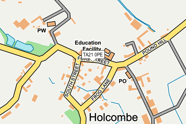TA21 0PE map - OS OpenMap – Local (Ordnance Survey)