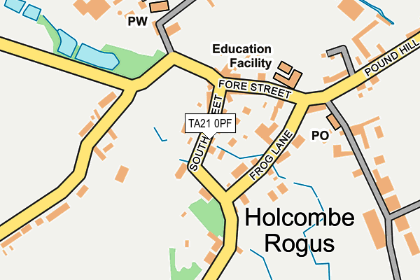 TA21 0PF map - OS OpenMap – Local (Ordnance Survey)