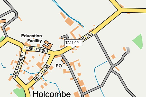 TA21 0PL map - OS OpenMap – Local (Ordnance Survey)