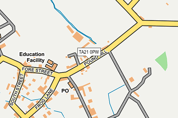 TA21 0PW map - OS OpenMap – Local (Ordnance Survey)
