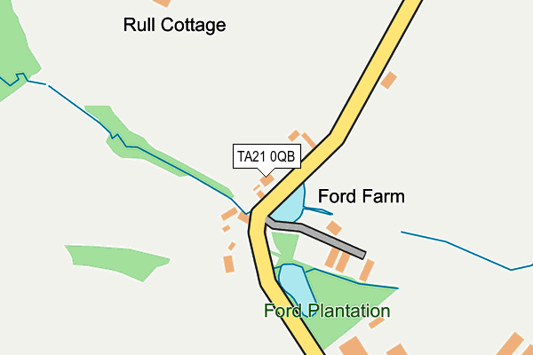 TA21 0QB map - OS OpenMap – Local (Ordnance Survey)