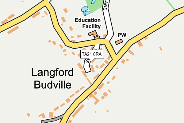 TA21 0RA map - OS OpenMap – Local (Ordnance Survey)