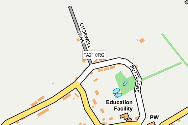 TA21 0RG map - OS OpenMap – Local (Ordnance Survey)