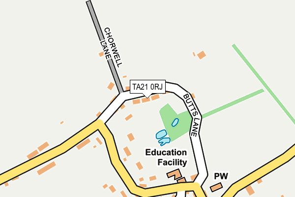 TA21 0RJ map - OS OpenMap – Local (Ordnance Survey)