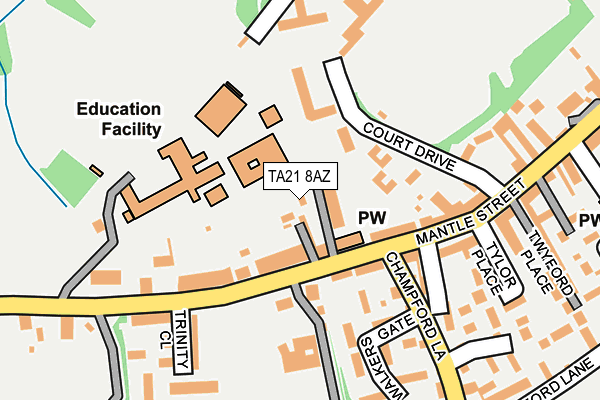 TA21 8AZ map - OS OpenMap – Local (Ordnance Survey)