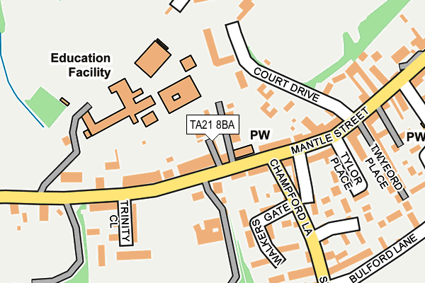 TA21 8BA map - OS OpenMap – Local (Ordnance Survey)