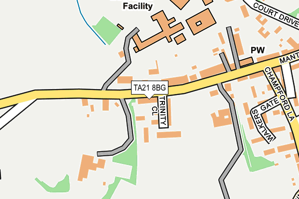 TA21 8BG map - OS OpenMap – Local (Ordnance Survey)
