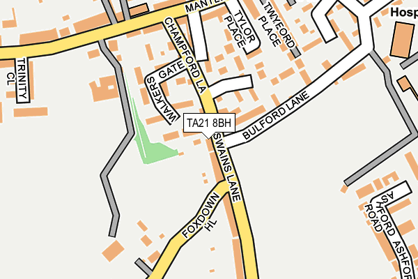 TA21 8BH map - OS OpenMap – Local (Ordnance Survey)